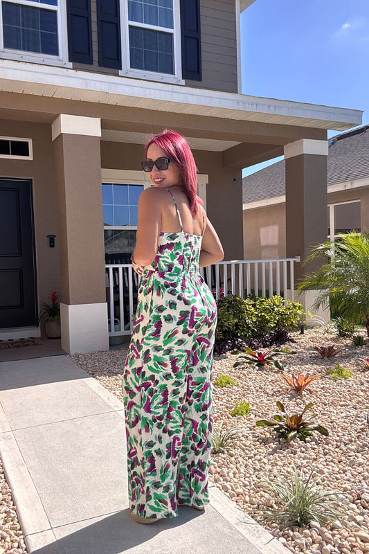 Sleeveless Printed Jumpsuit