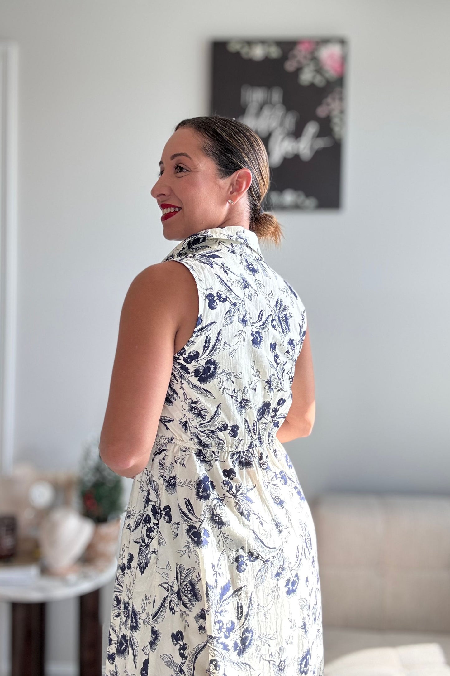 BLOSSOM GRACE MIDI DRESS- FLORAL MIDI DRESS