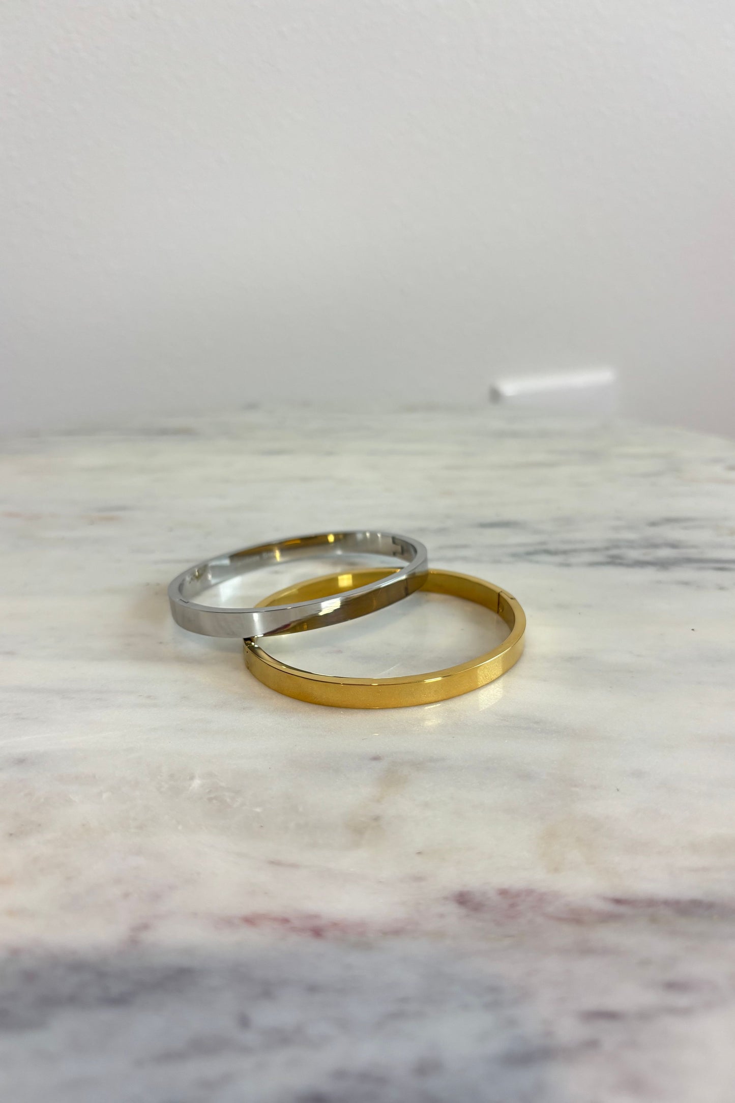 6MM STAINLESS STEEL PLAIN OPEN BANGLE BRACELET