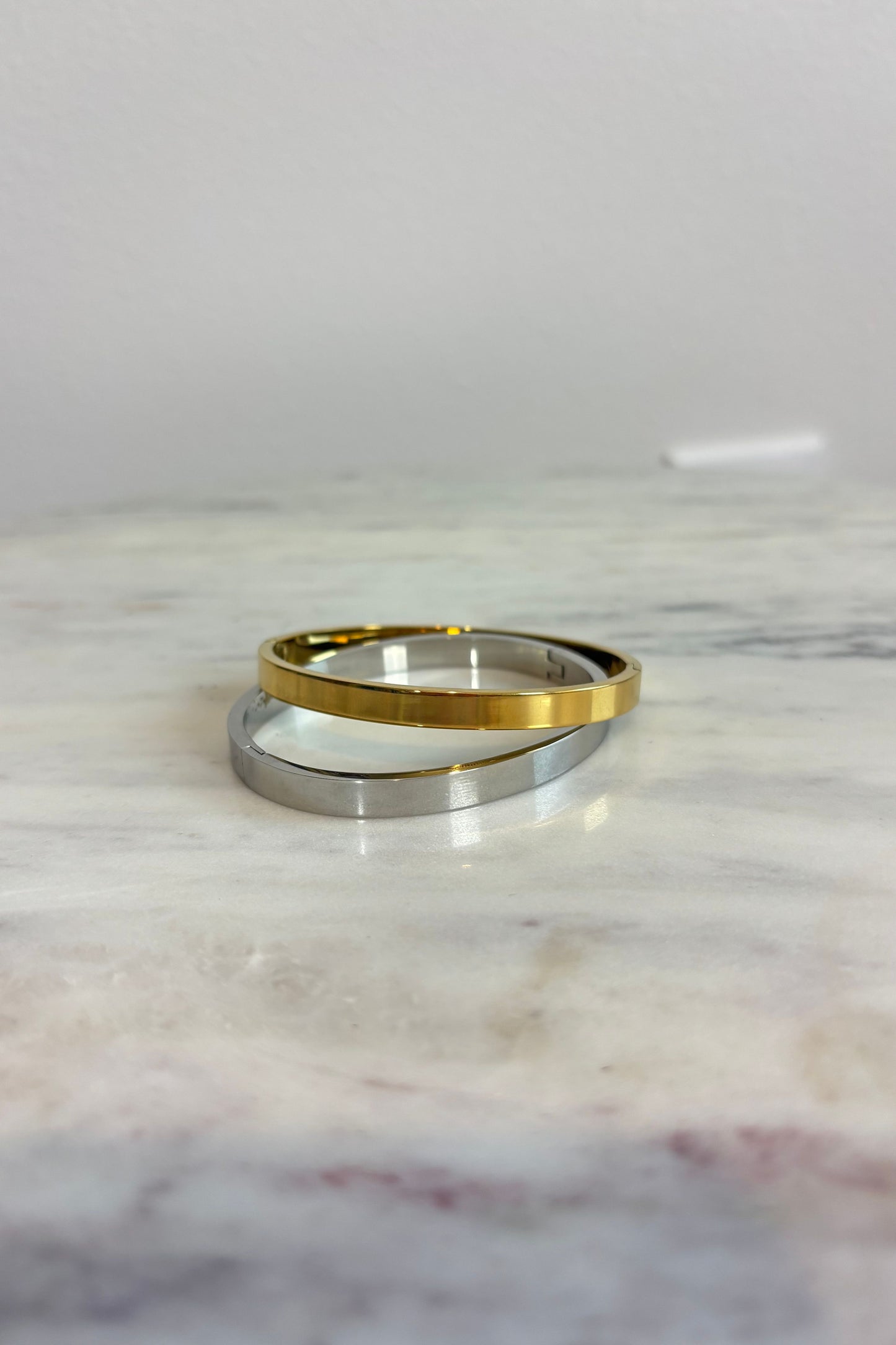 6MM STAINLESS STEEL PLAIN OPEN BANGLE BRACELET