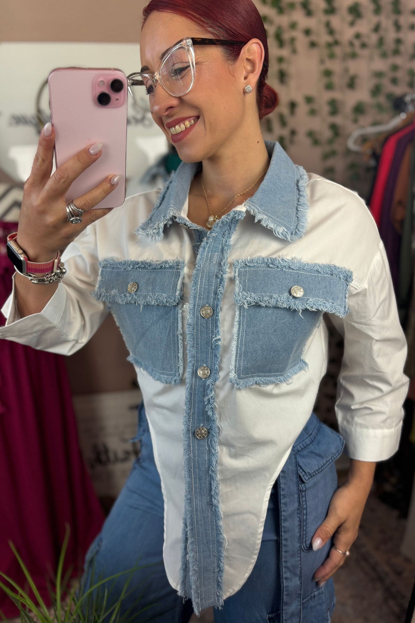 DENIM WHITE SHIRT
