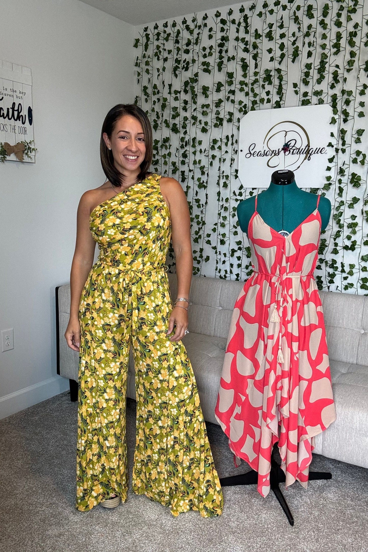 ONE SHOULDER WIDE LEG JUMPSUIT