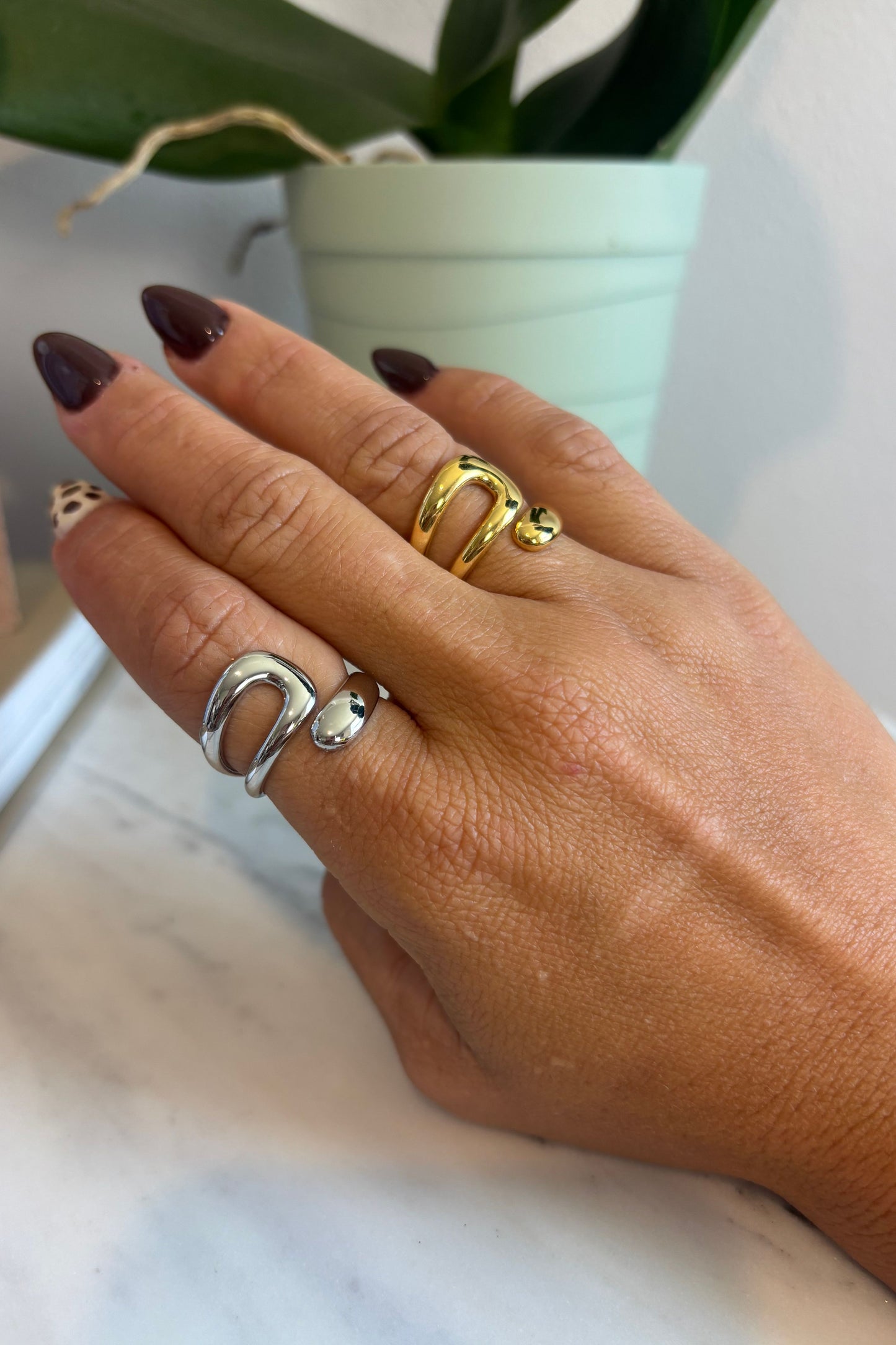Sculptural Coil Open Ring