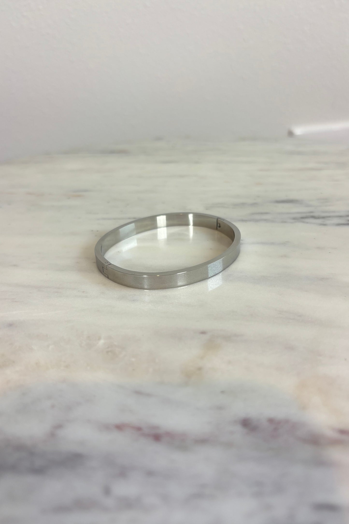 6MM STAINLESS STEEL PLAIN OPEN BANGLE BRACELET