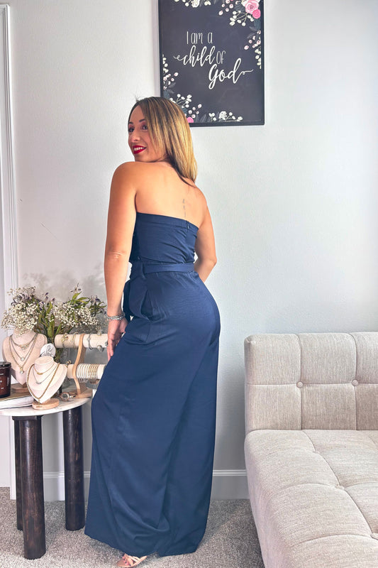 DREAM JUMPSUIT- NAVY SEQUIN JUMPSUIT