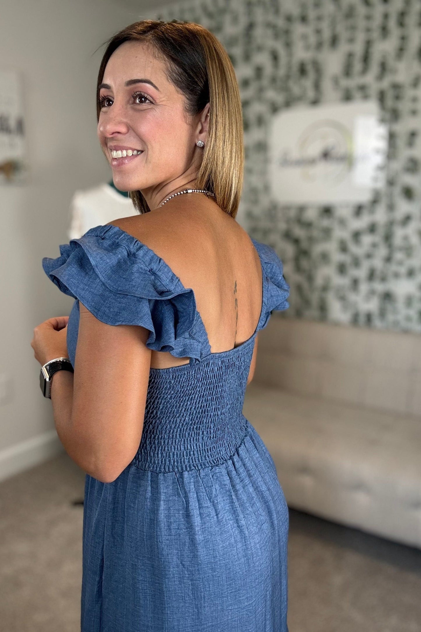 CASUAL DENIM MAXI DRESS