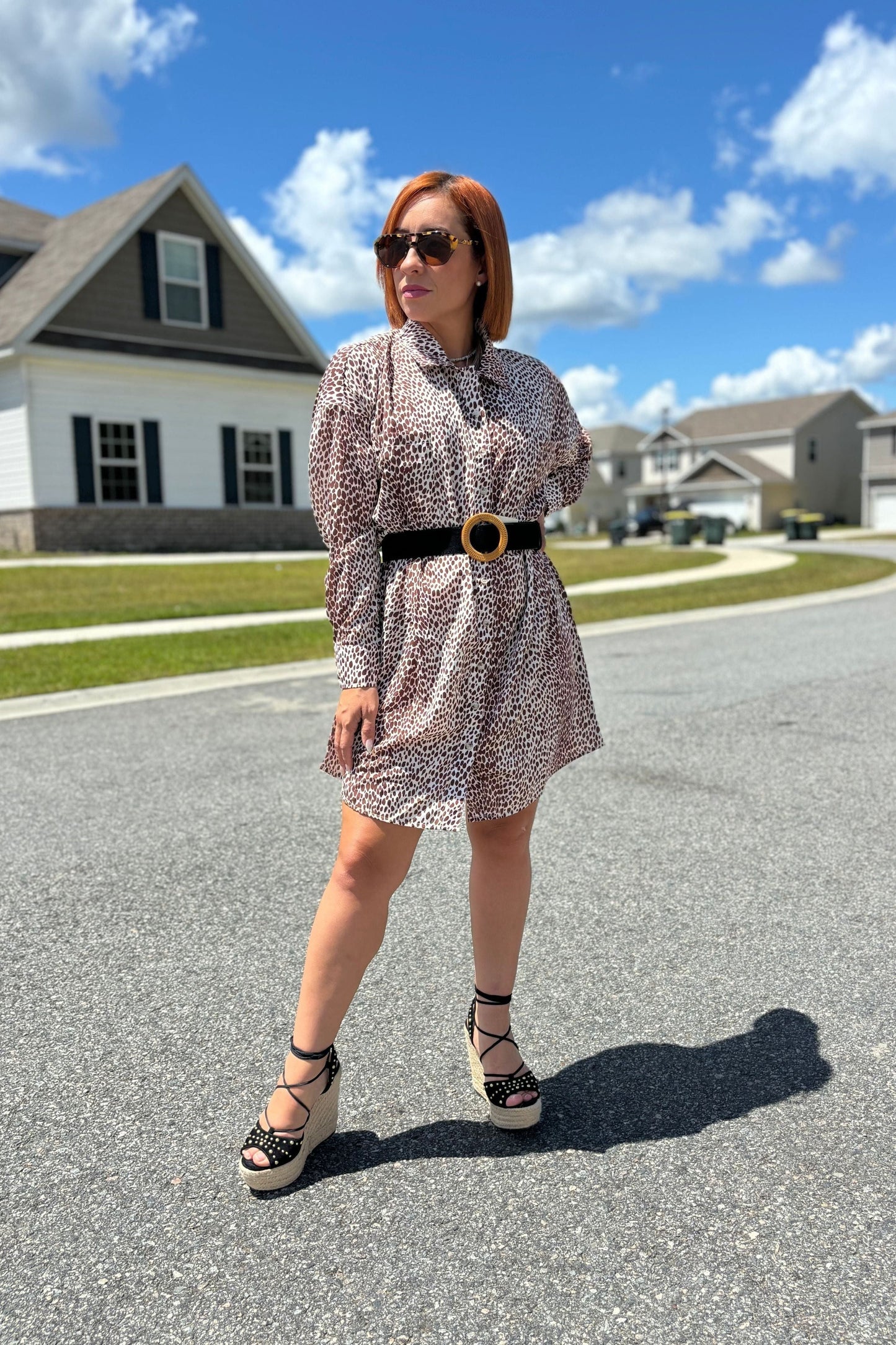 VESTIDO CAMISA LEOPARDO