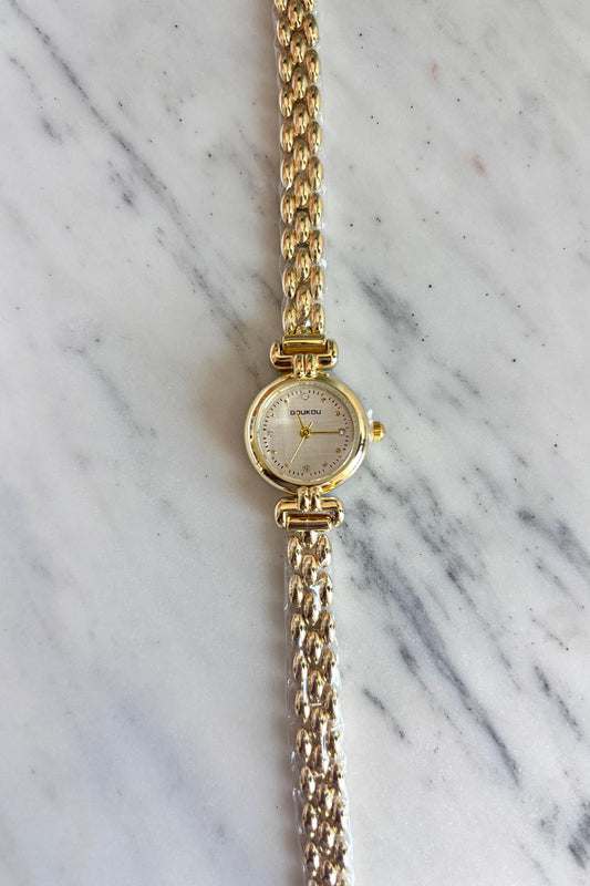 Round Gold Watch