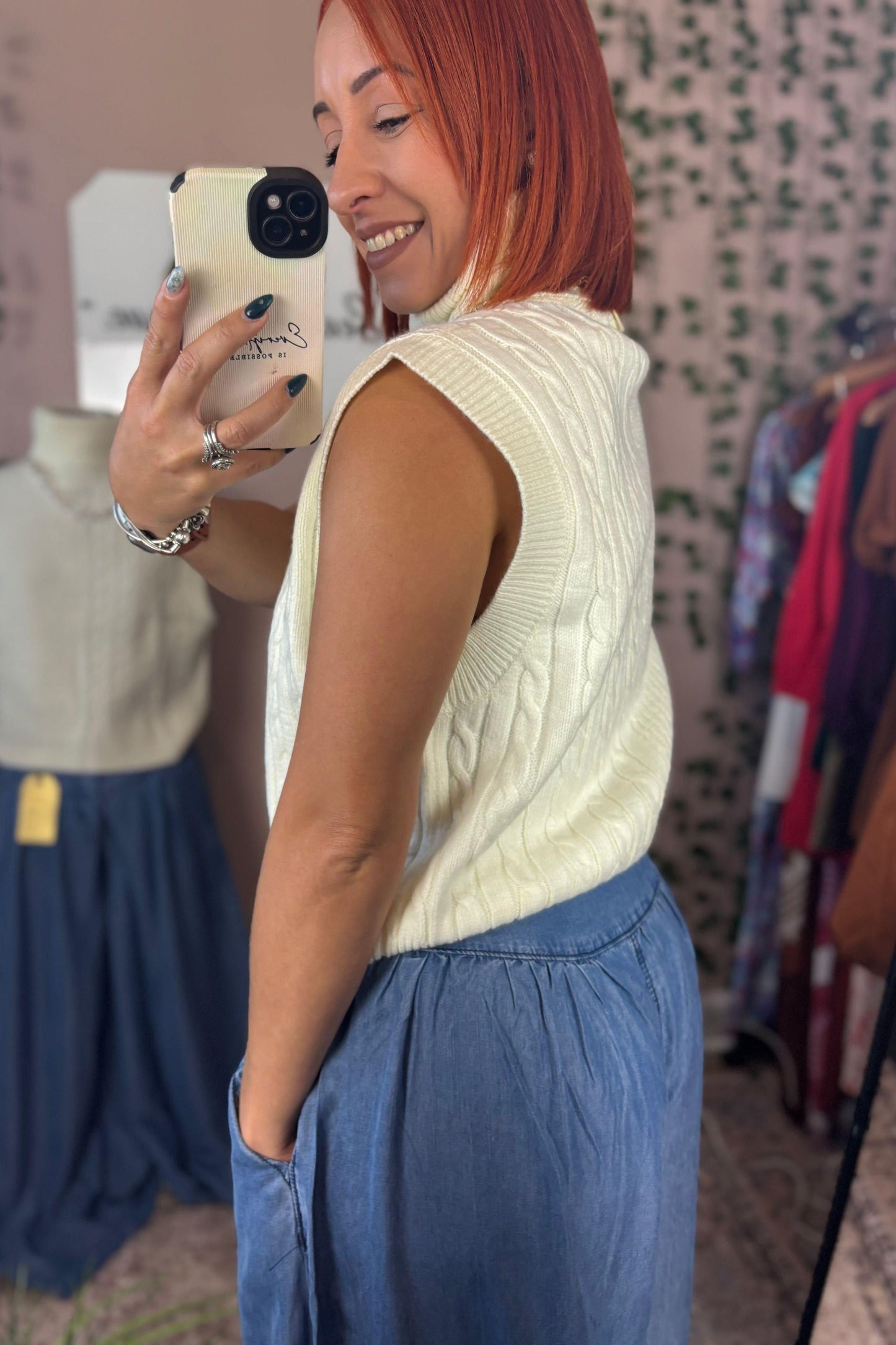 TOP DE PUNTO CON CUELLO ALTO