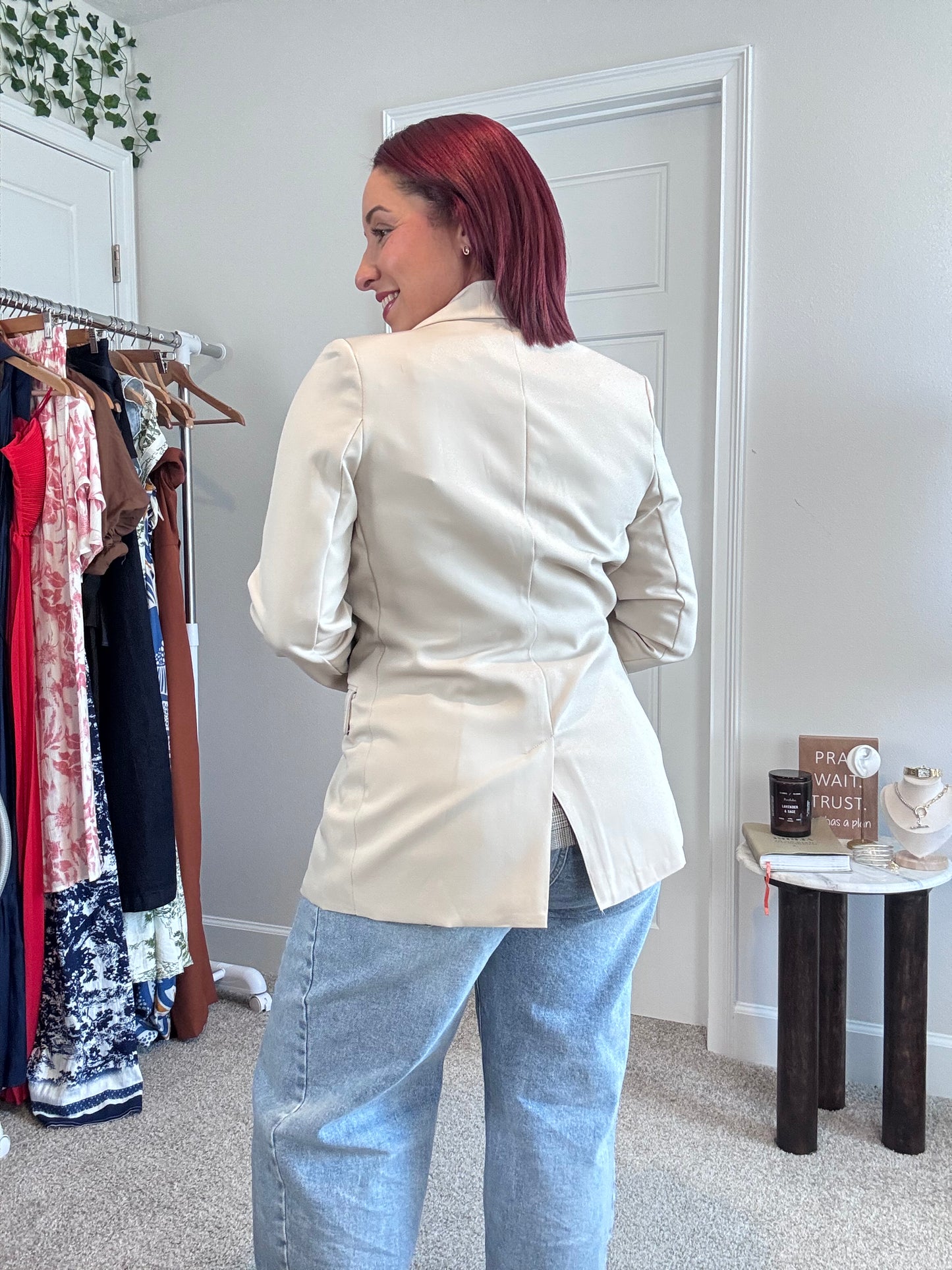 Blazer Clásico Long Sleeve Button Front