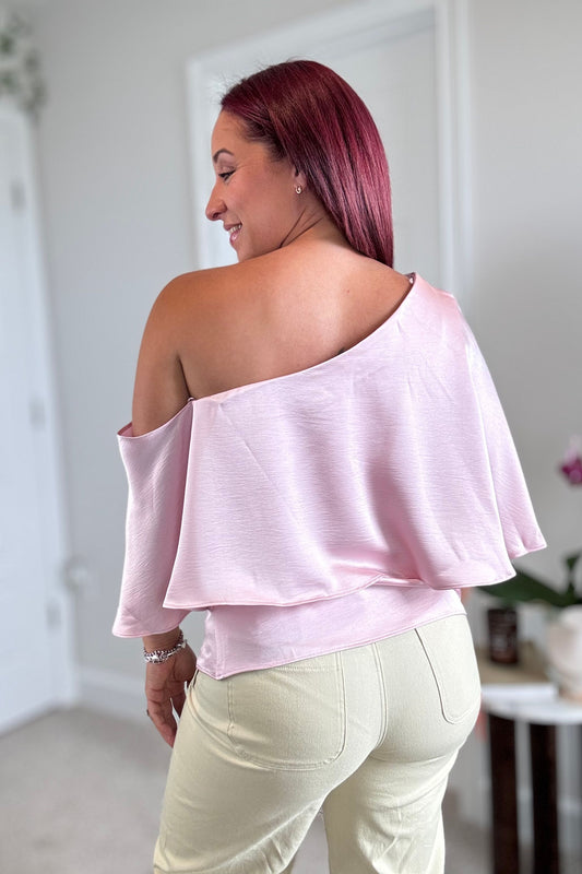 One Shoulder Cape Top
