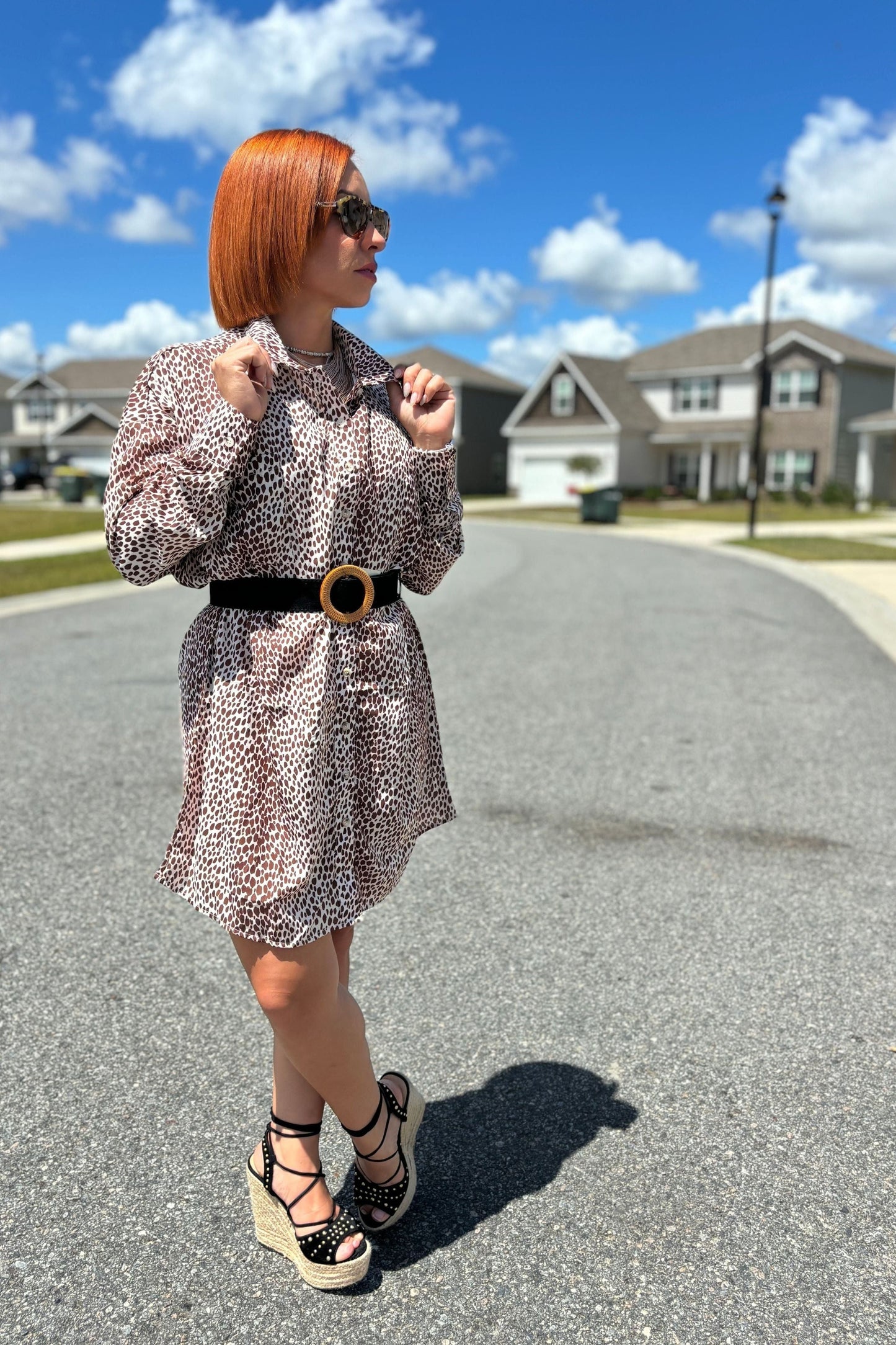 VESTIDO CAMISA LEOPARDO
