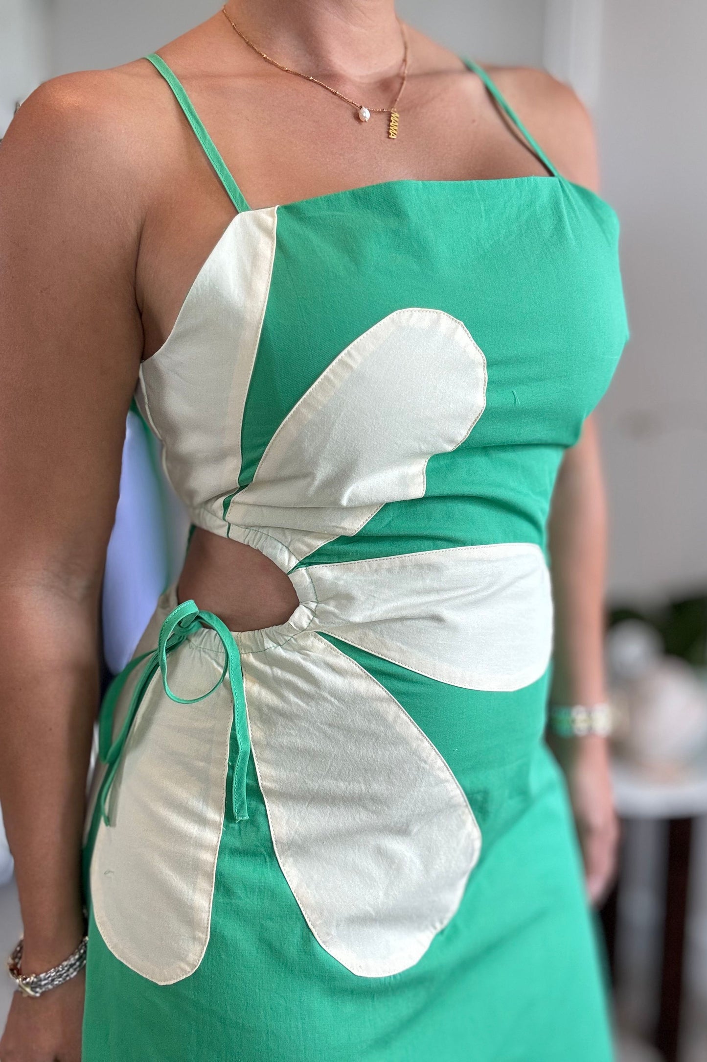 Floral Cutout Midi Dress