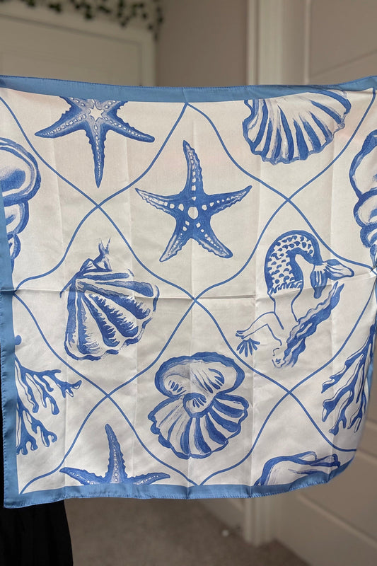 Sea Life Silky Square Scarf