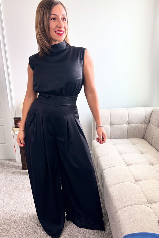 ELEGANT CLASSIC BLACK JUMPSUIT-TIMELESS ELEGANCE