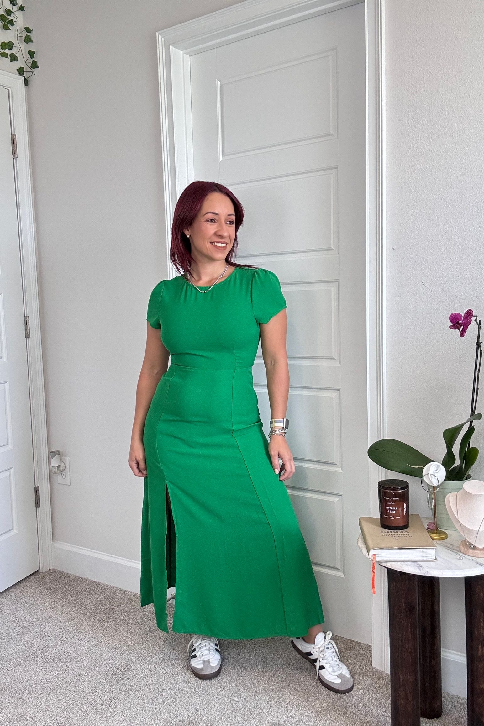 Kelly Green & Baby Blue Midi Dress Seasons Boutique LLC Kelly Green & Baby Blue Midi Dress Seasons Boutique LLC