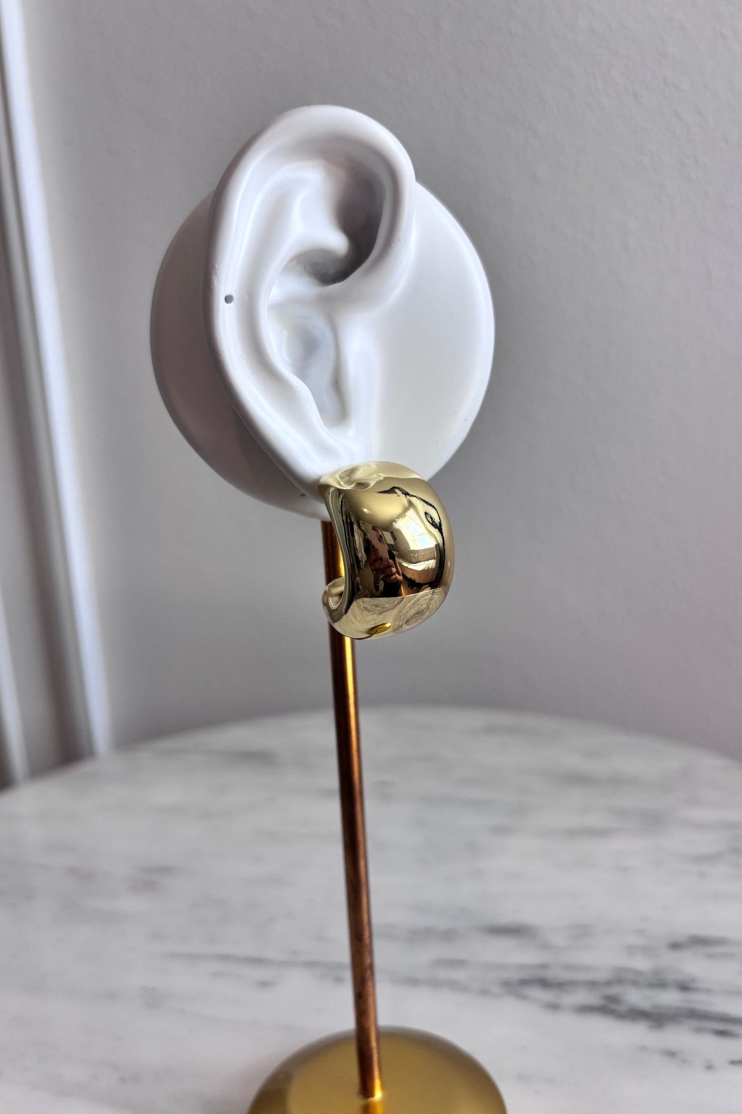 14K GOLD DIPPED LUXE HOOP EARRINGS