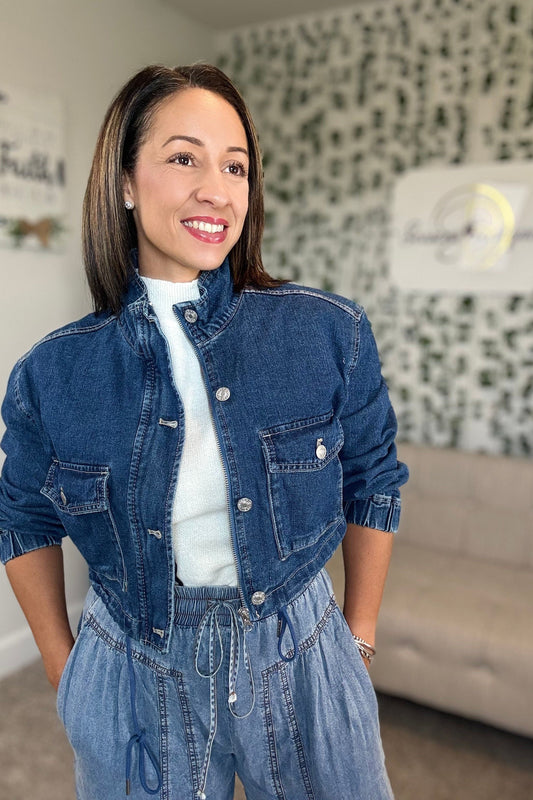 CROPPED DENIM JACKET