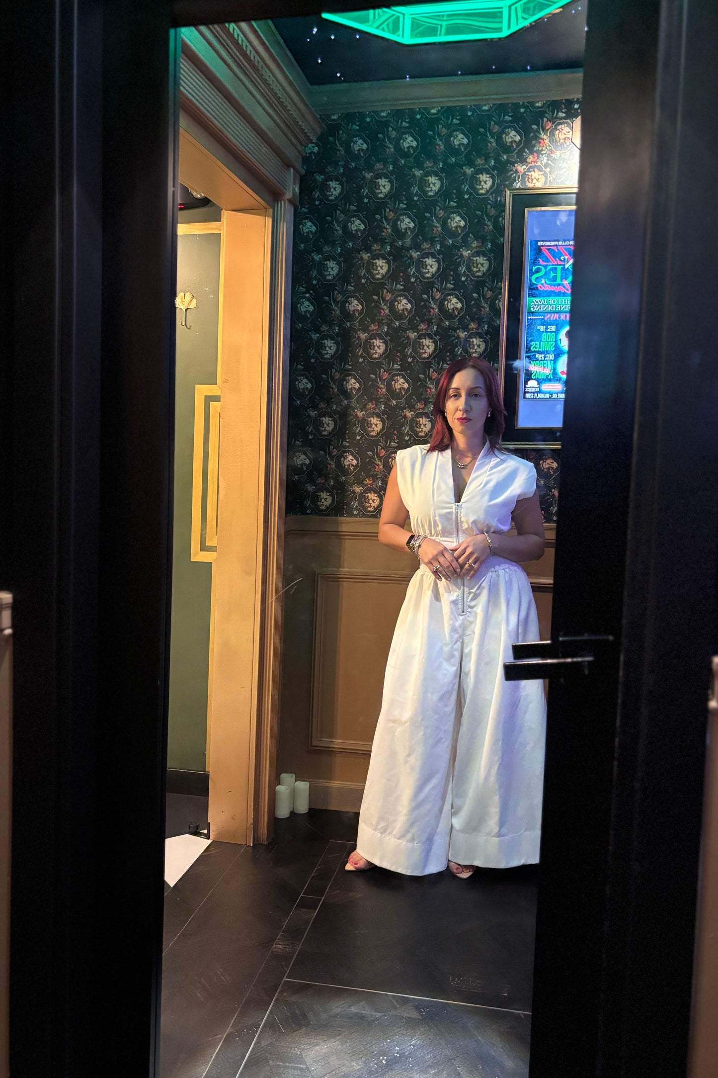 RADIANT CONFIDENCE ZIP FRONT SMOCKED JUMPSUIT