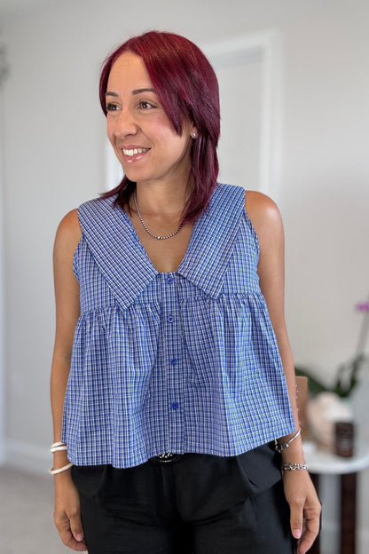 Tartan V-Neck Top