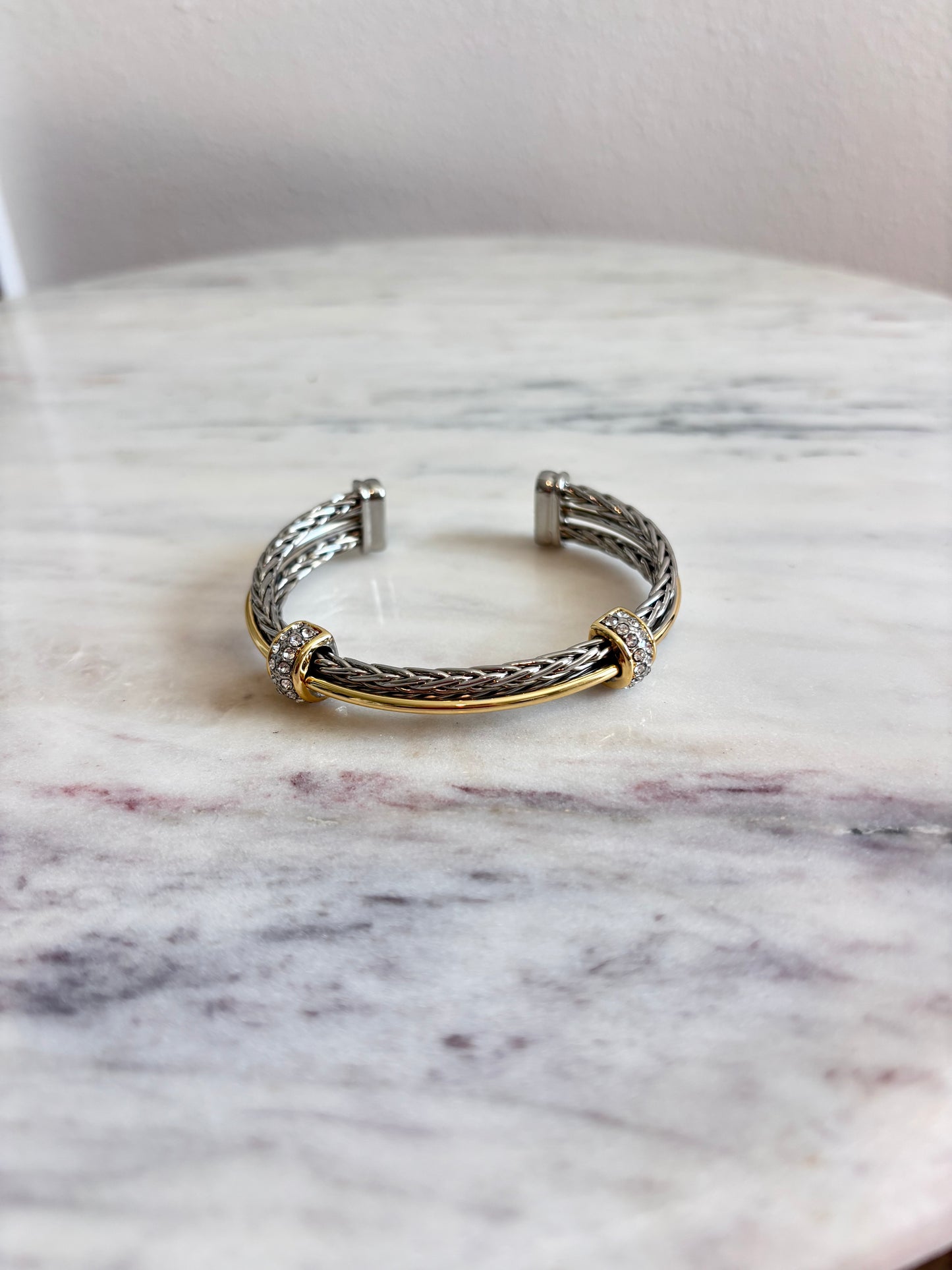 AMPARO LAYERED WHEAT CHAIN BANGLE BRACELET – ELEGANT