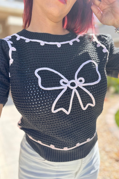Ribbon Crochet Top