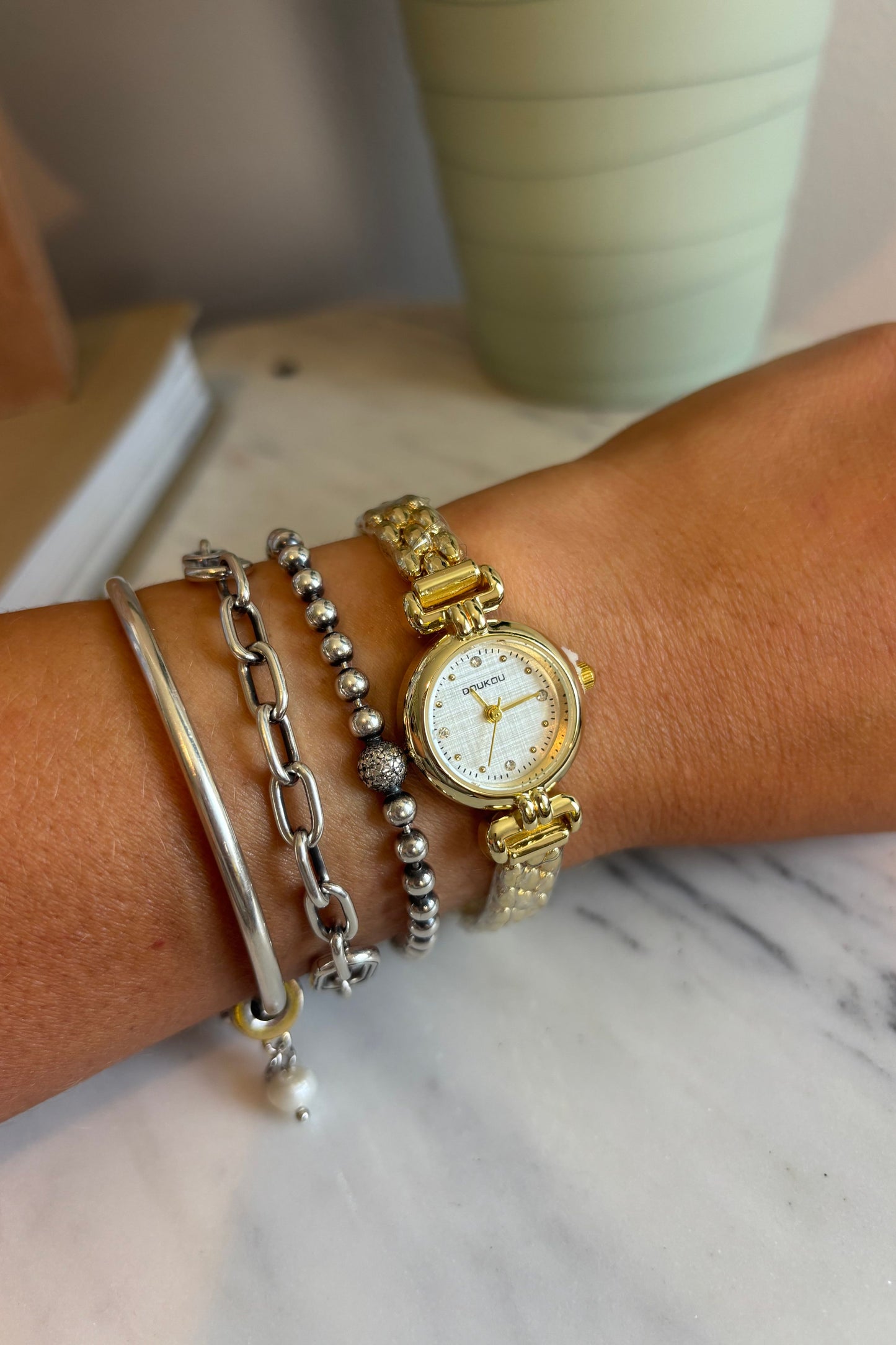 Round Gold Watch