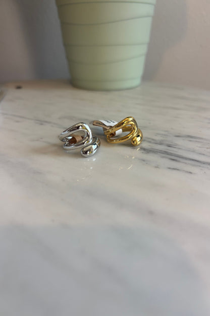 Sculptural Coil Open Ring