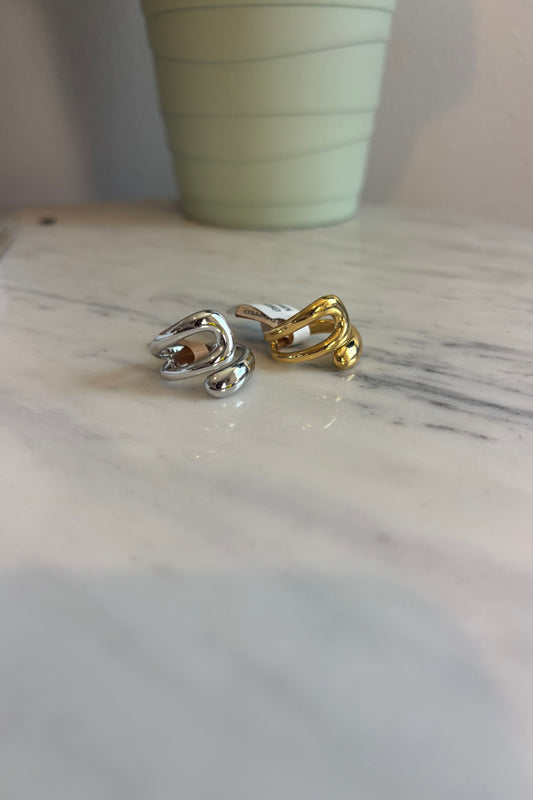 Sculptural Coil Open Ring