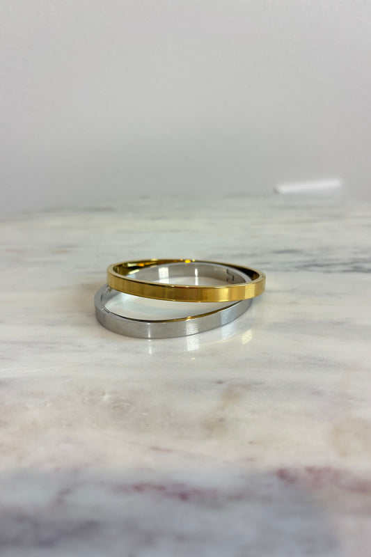 6MM STAINLESS STEEL PLAIN OPEN BANGLE BRACELET