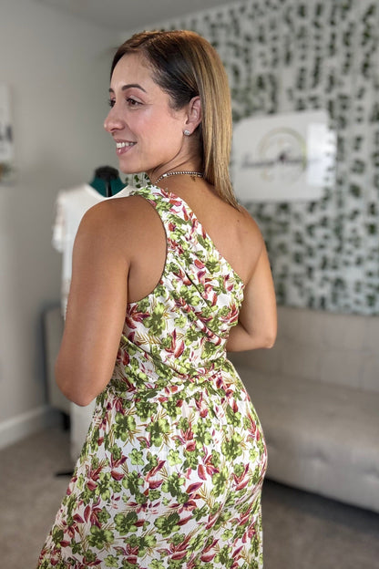ONE SHOULDER WIDE LEG JUMPSUIT