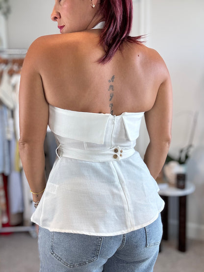 Linen halter top