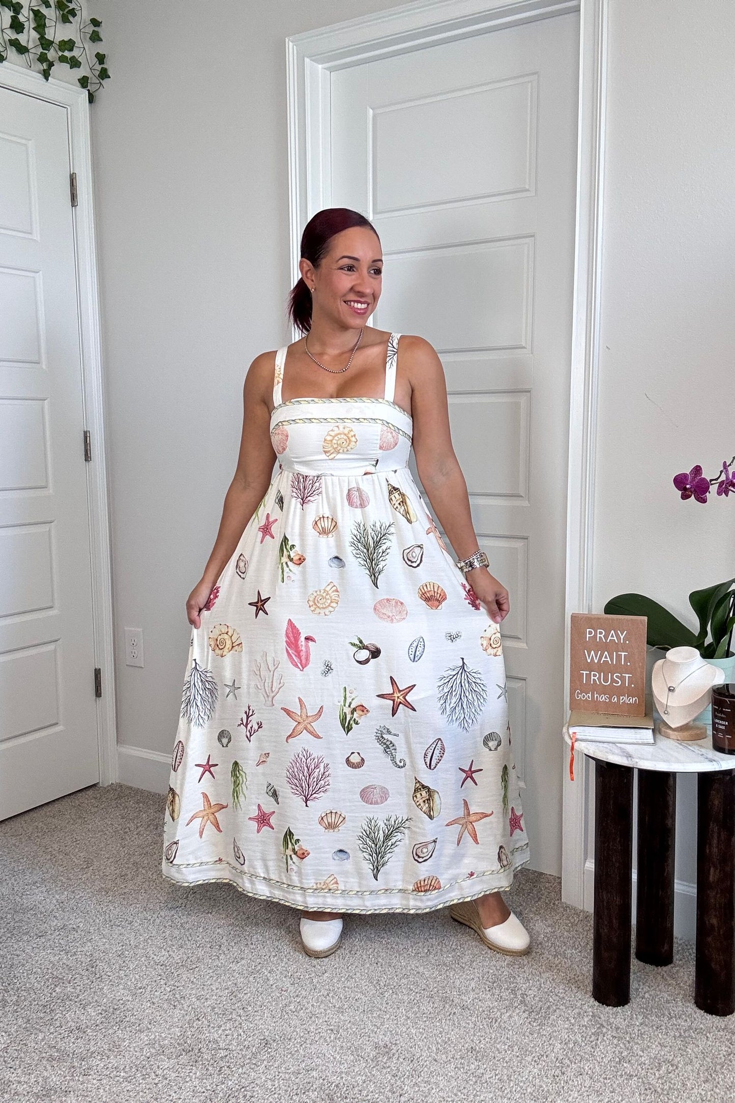Nautica Print Midi Dress