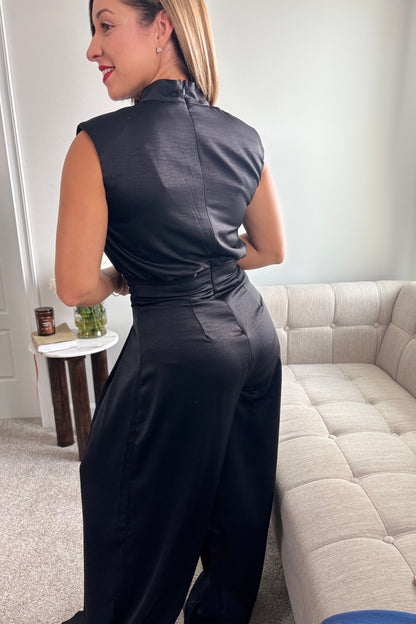 ELEGANT CLASSIC BLACK JUMPSUIT-TIMELESS ELEGANCE