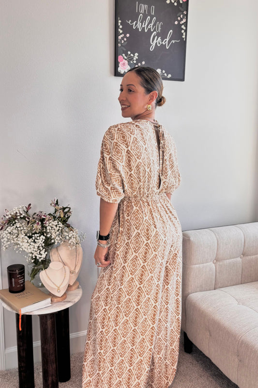 GRACE AND MODESTY-RUCHED SHOULDER TIMELESS JUMPSUIT