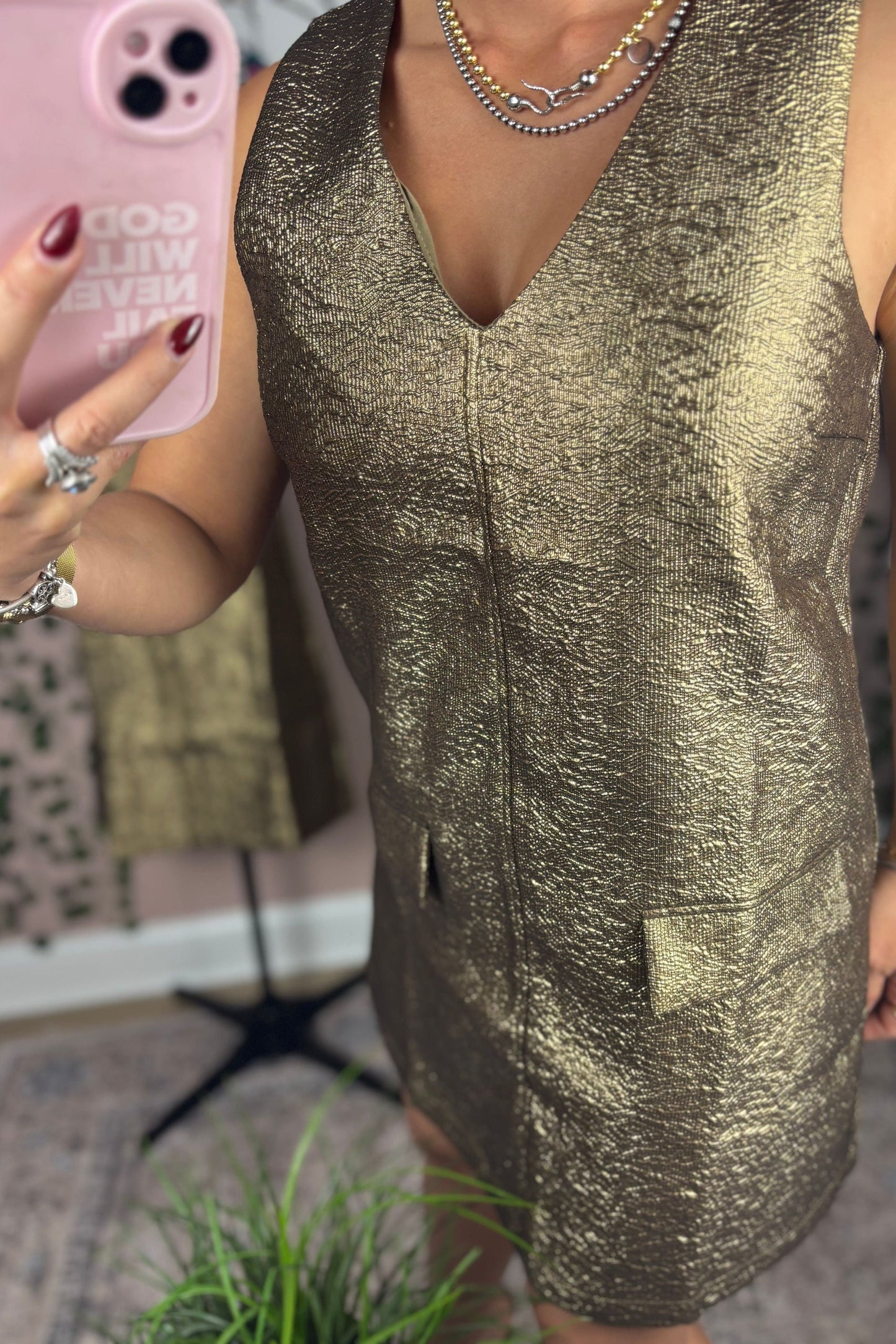 GOLD MINI DRESS