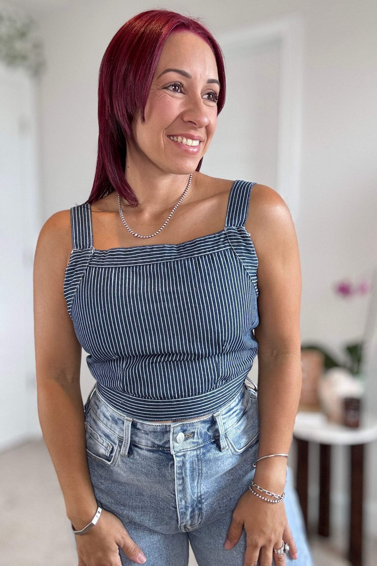 Stripe Denim Top