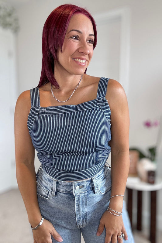 Stripe Denim Top