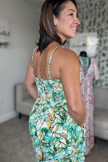 FLOWER PRINT JUMPSUIT