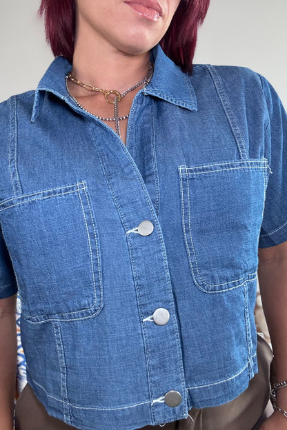 Denim Short Top