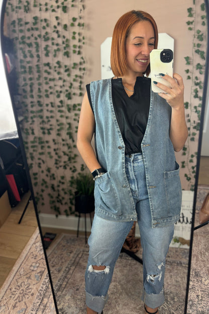 OVERSIZED DENIM VEST