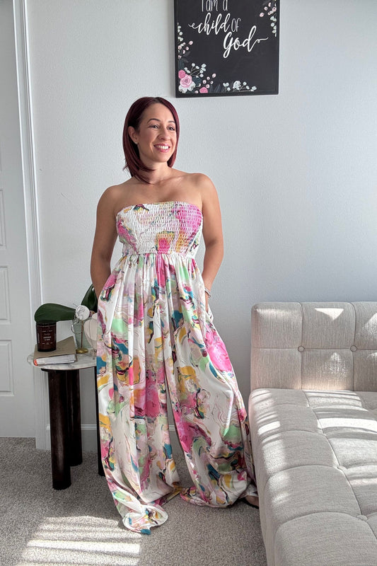 JUMPSUIT SATINADO DE COLORES DE TEMPORADA