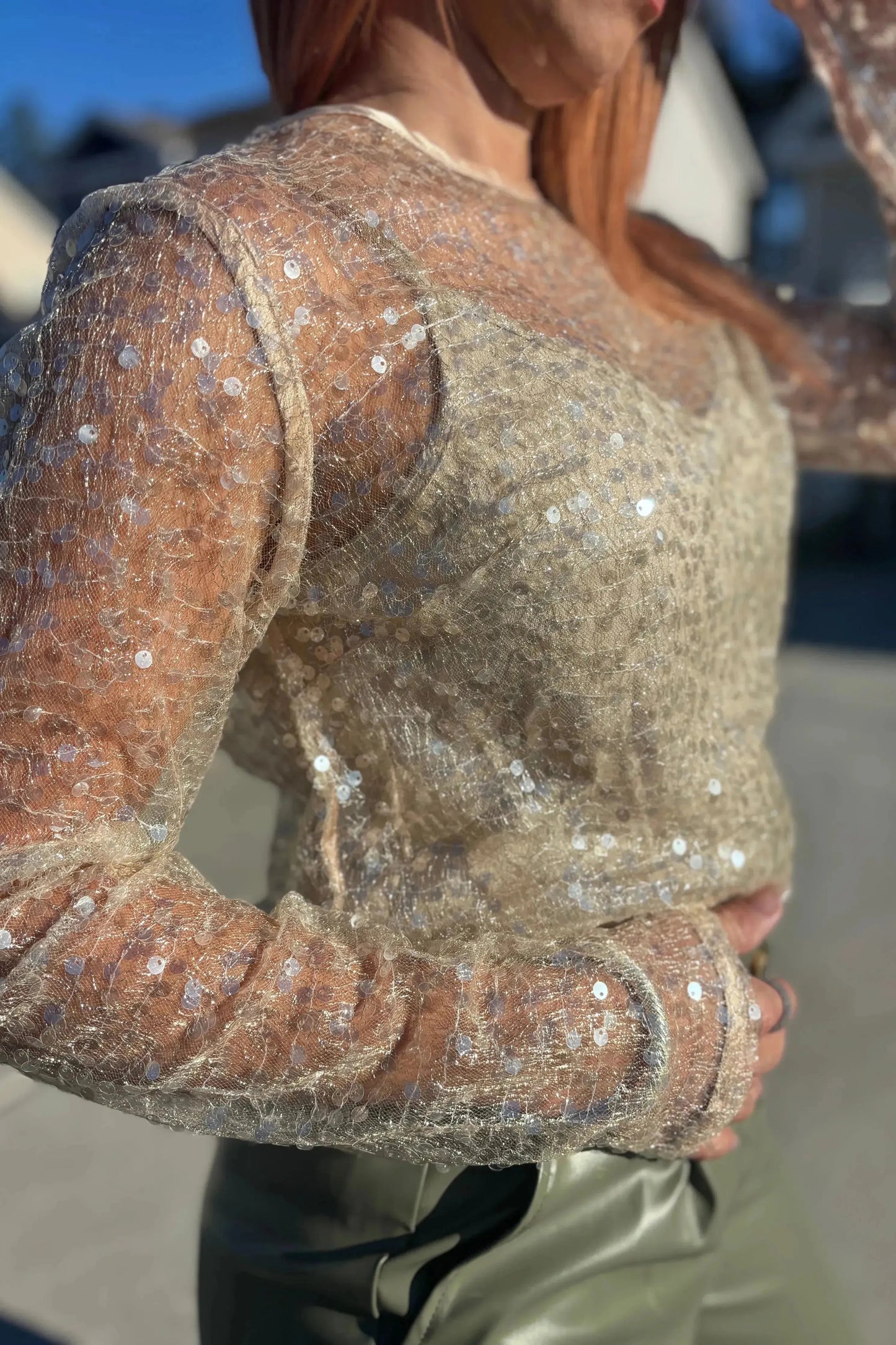 PAISLEY SEQUIN TOP