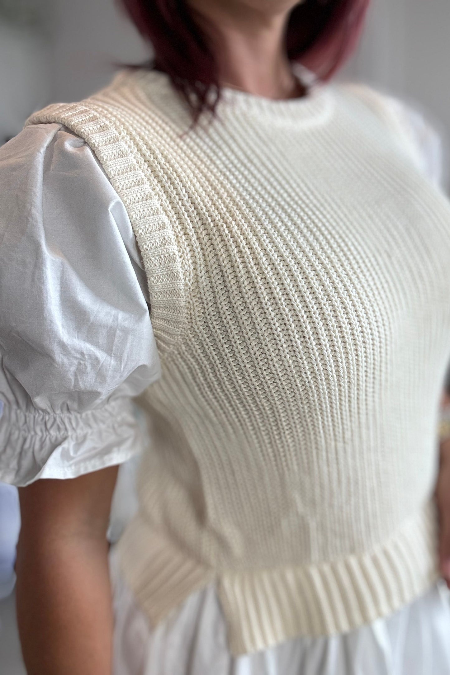 Puff Sleeve Sweater Mini Dress