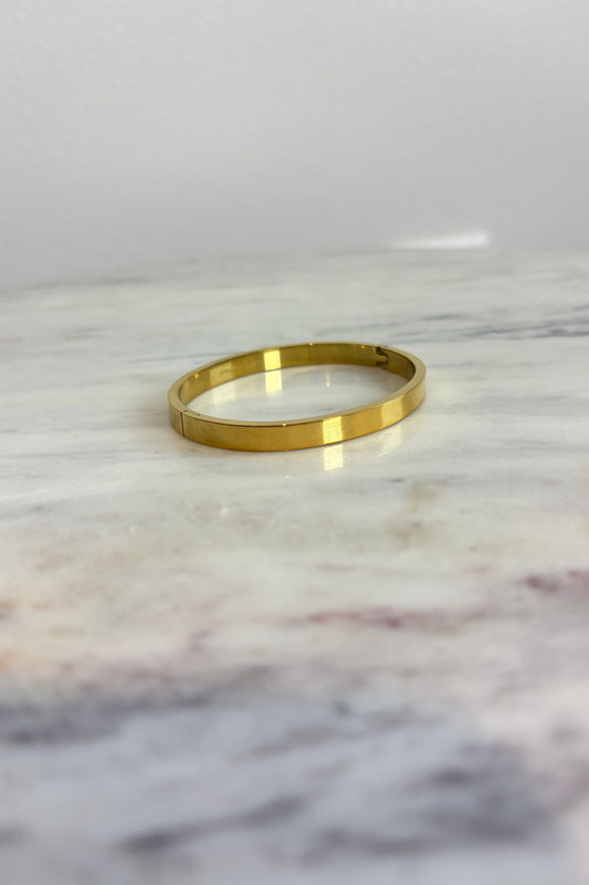 6MM STAINLESS STEEL PLAIN OPEN BANGLE BRACELET