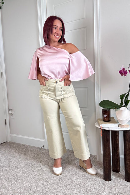 Scallop Pockets Pants