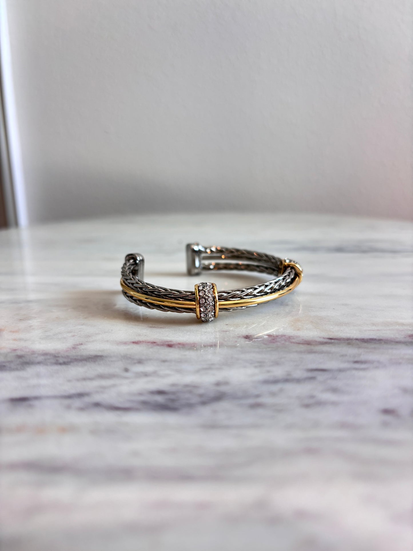 AMPARO LAYERED WHEAT CHAIN BANGLE BRACELET – ELEGANT