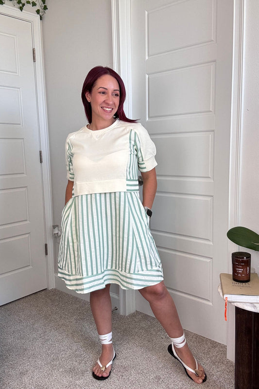 Stripes Comfortable Short dress