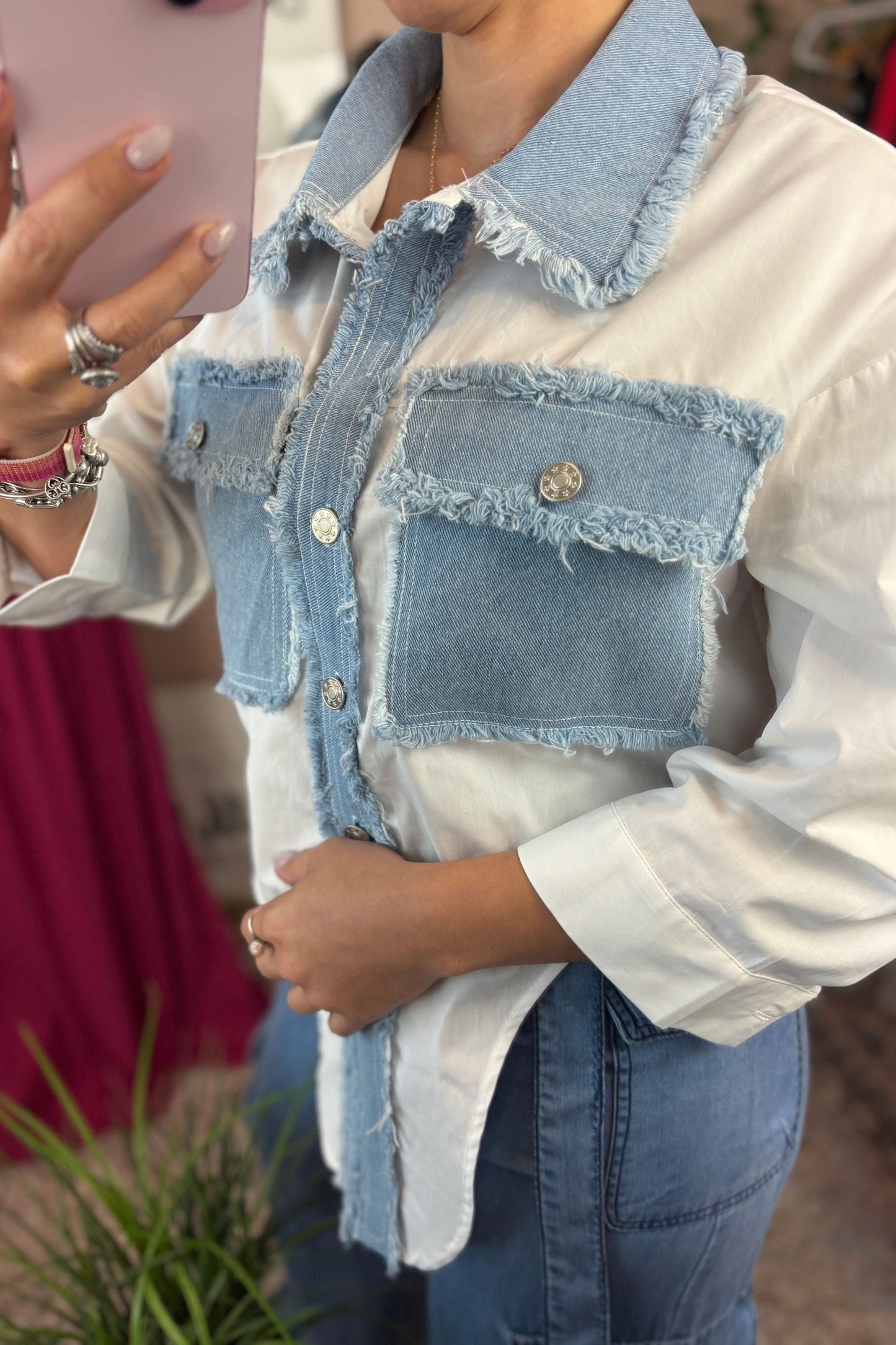 DENIM WHITE SHIRT