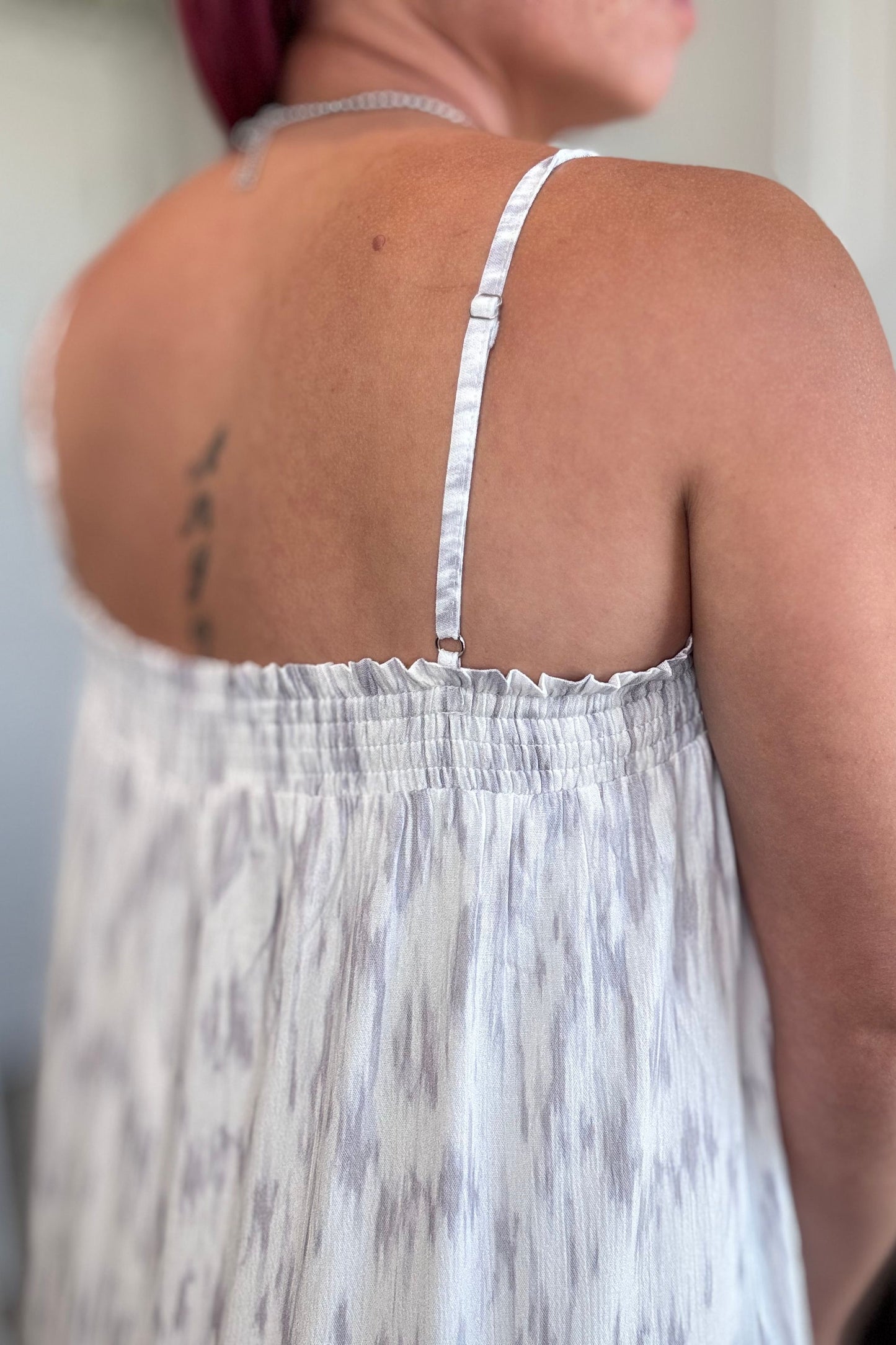 Abstract Print Wide Leg Jumpsuit